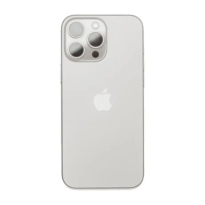 Gebrauchtes Apple iPhone 15 Pro in Titan Natur, Rückseite